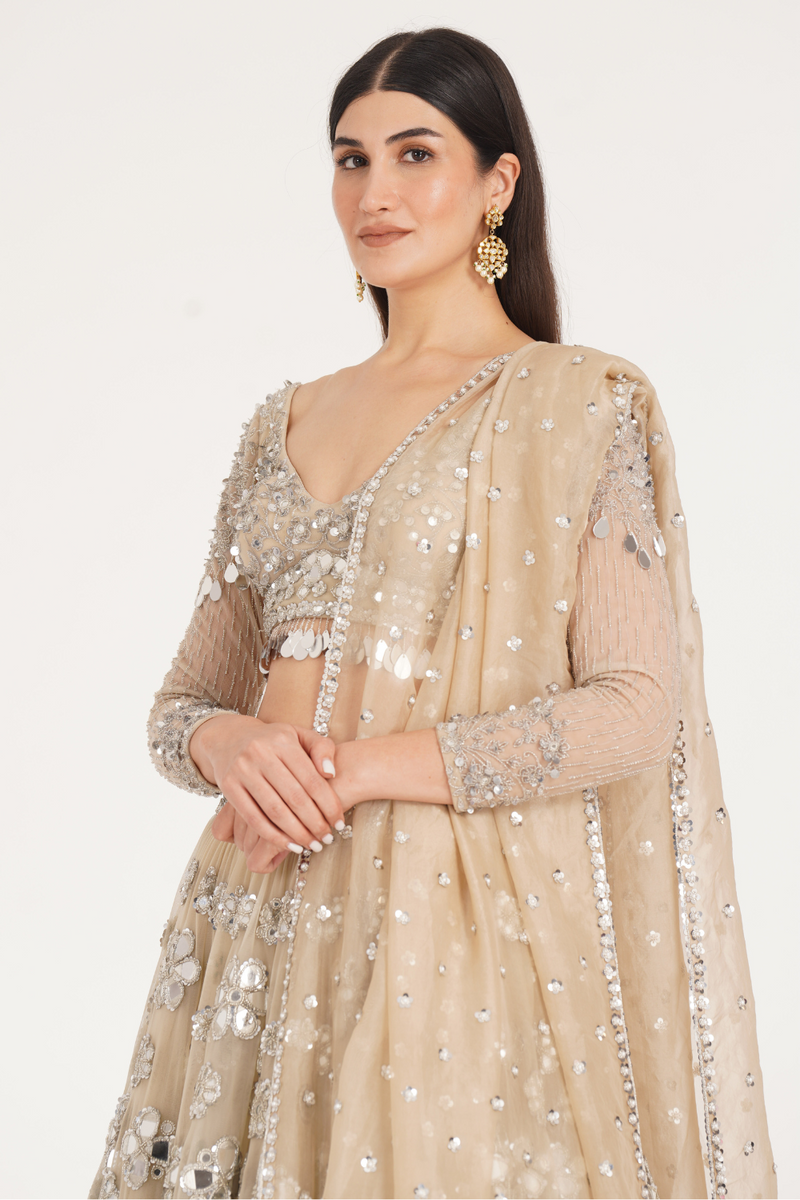 PALE OAK LEHENGA SET