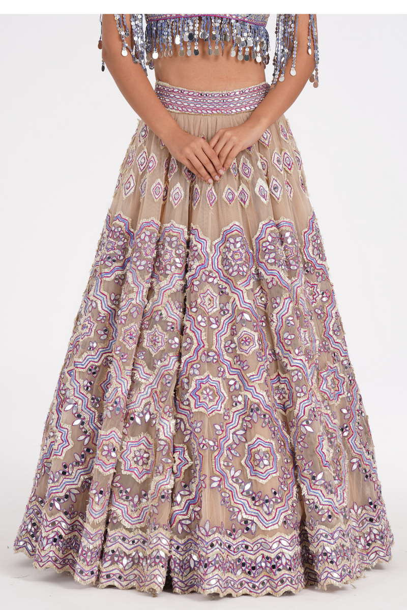 OYSTER DAISY LEHENGA SET