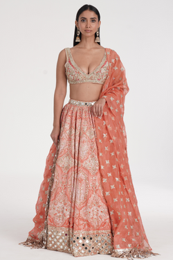 SAFRON PALE  LEHENGA SET