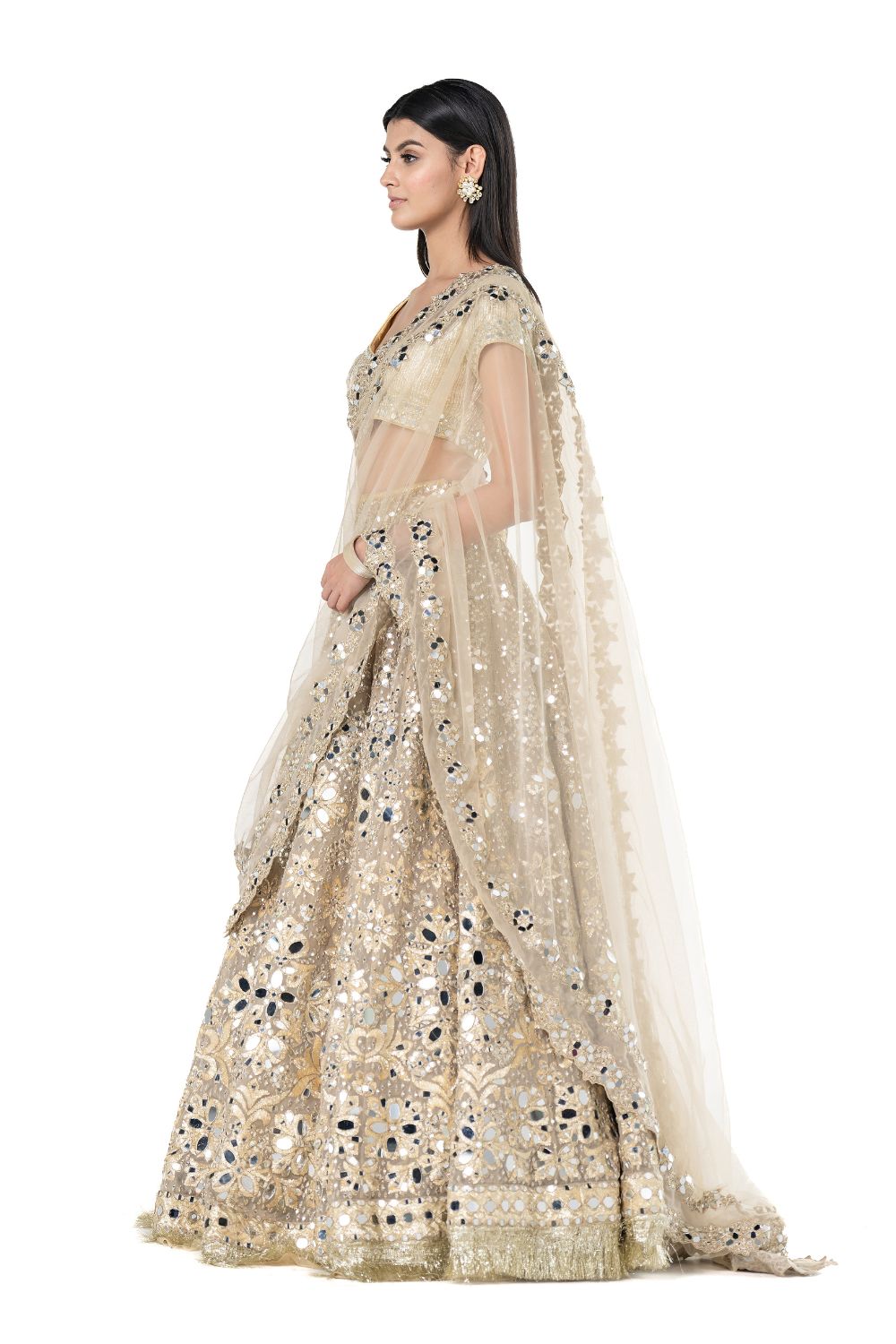 Beige Lehenga Set