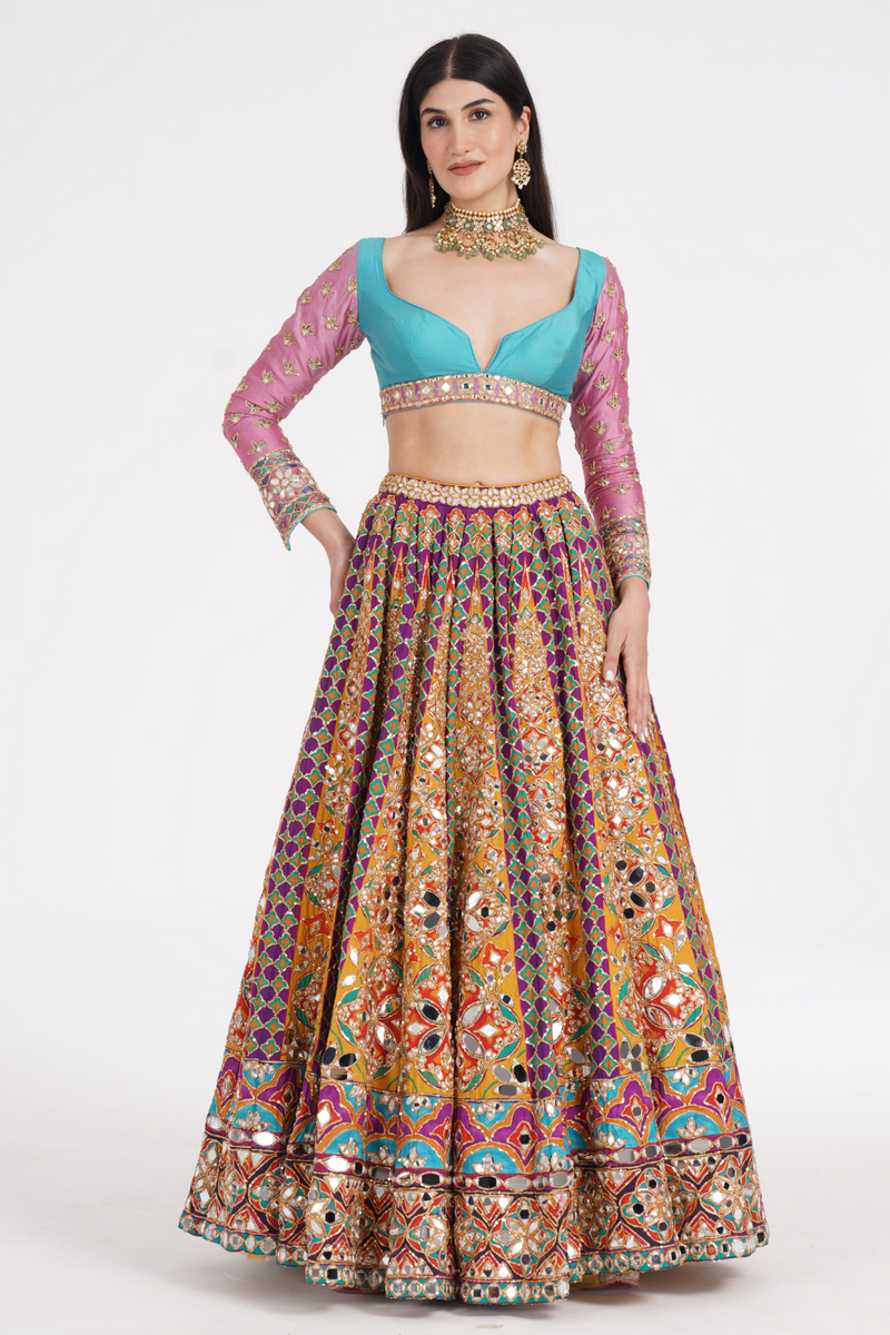 TANGERINE HUES LEHENGA SET