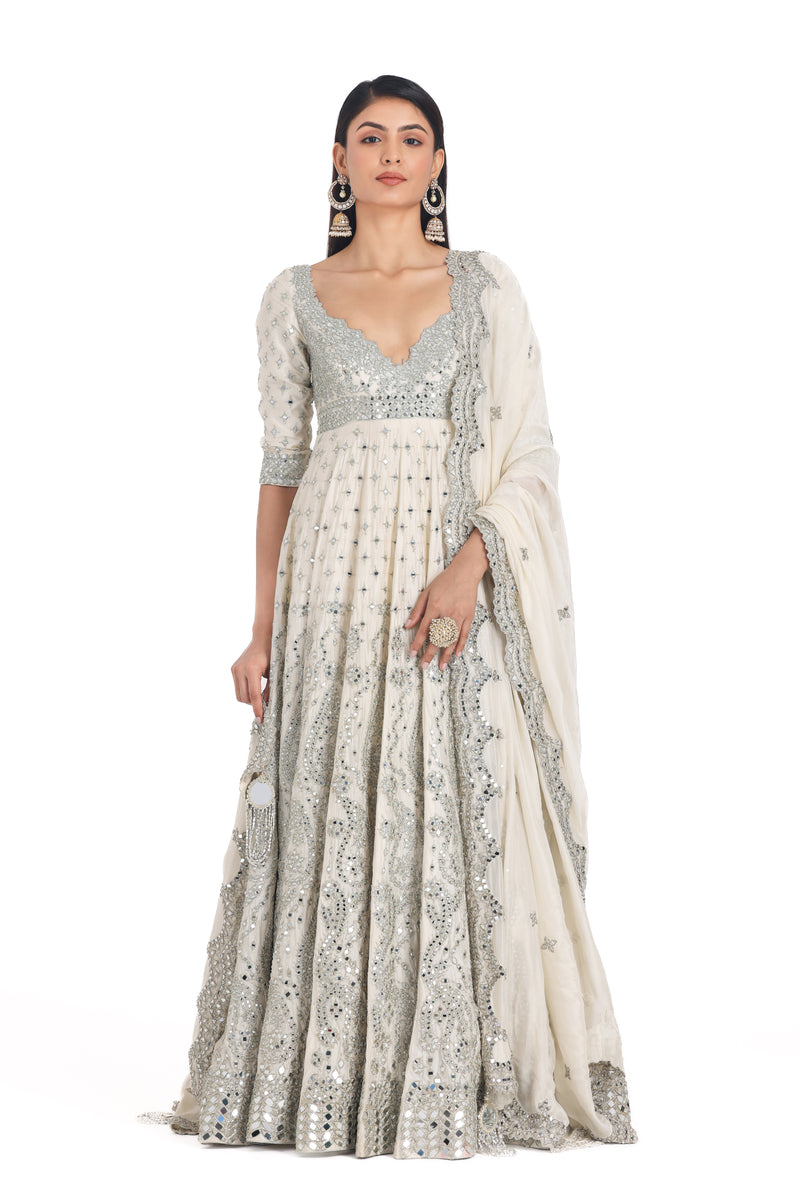 PEARL IVORY ANARKALI