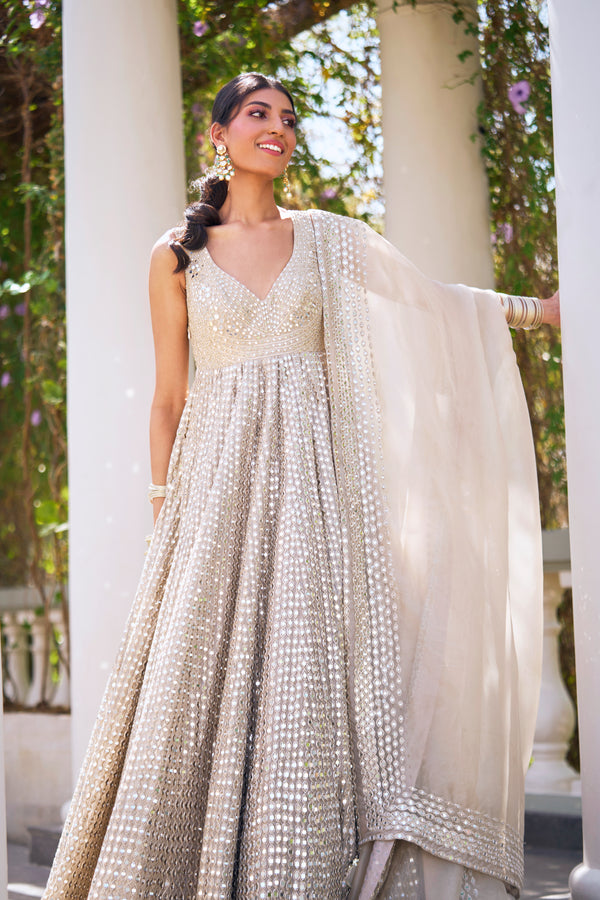 MOON GREY ANARKALI