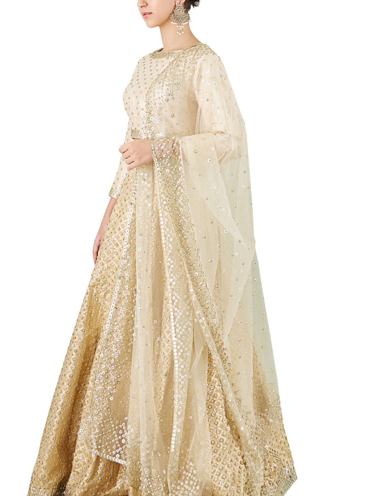 Beige Lehenga Set main image 0