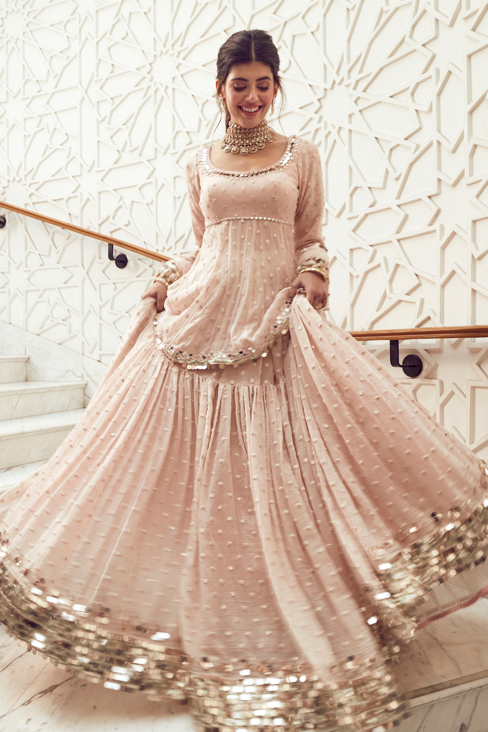 PEPLUM SKIRT SET as seen on Sanjana Sanghi – abhinavmishra