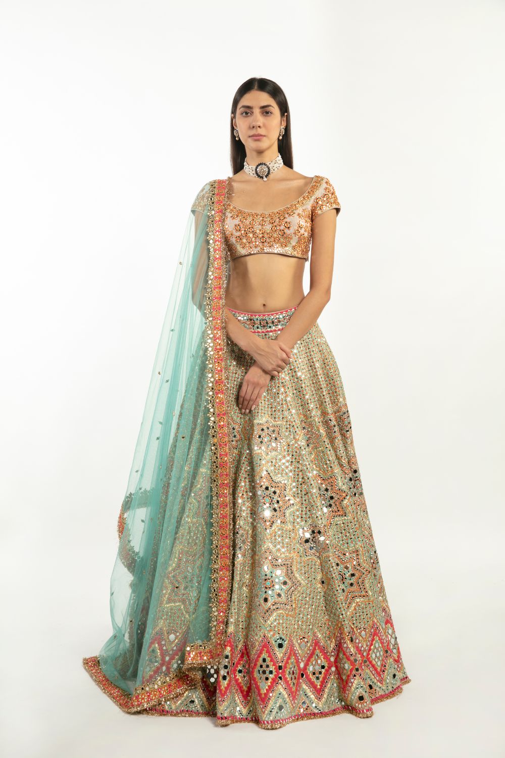 Multicolored Lehenga Set abhinavmishra