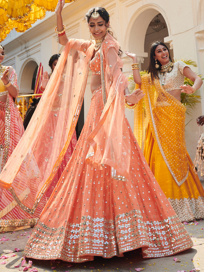 Orange Lehenga Set abhinavmishra