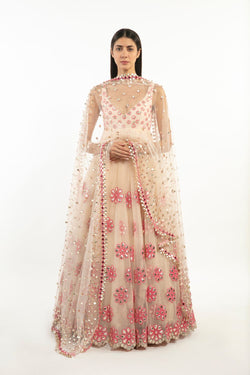 Blush Embellished Anarkali Set