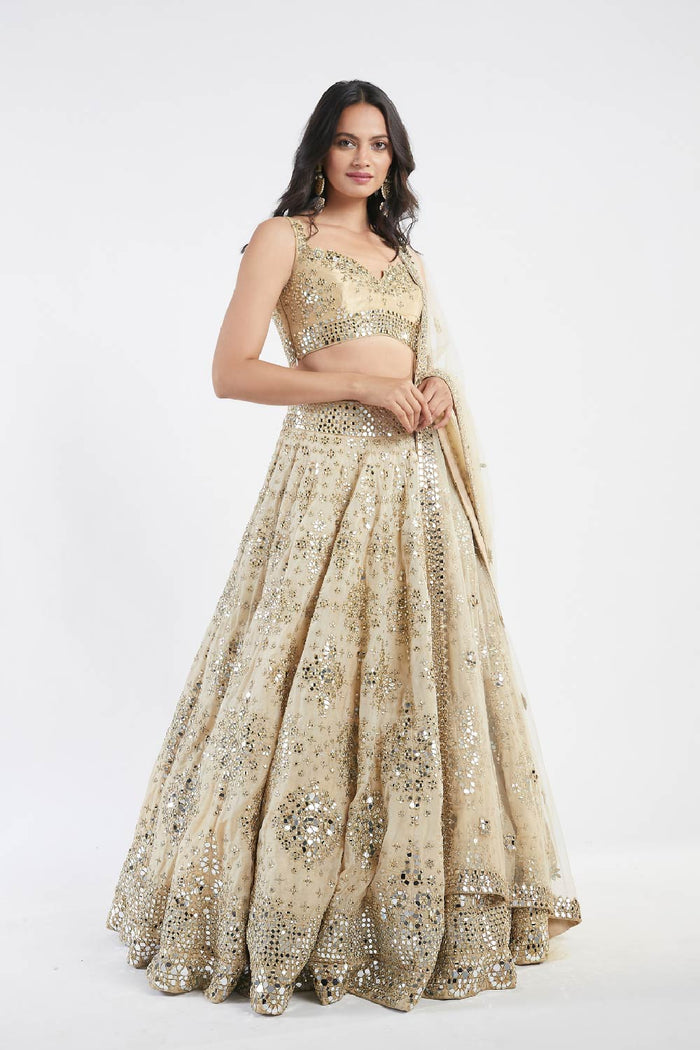 Golden Embellished Lehenga Set – abhinavmishra