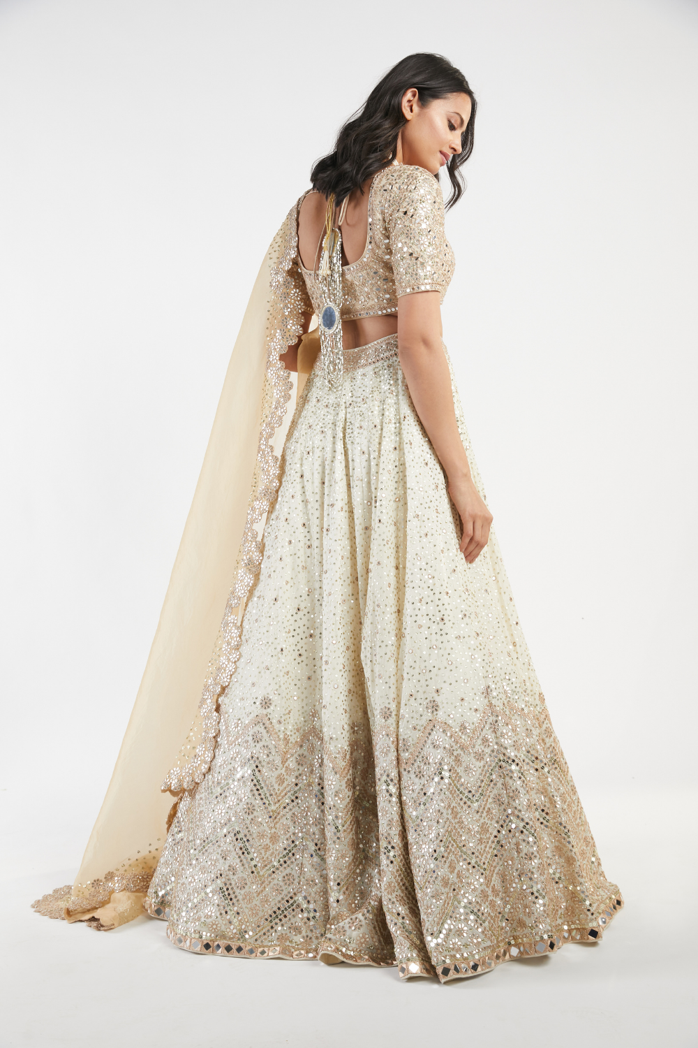 Ivory Ella lehenga set main image 1