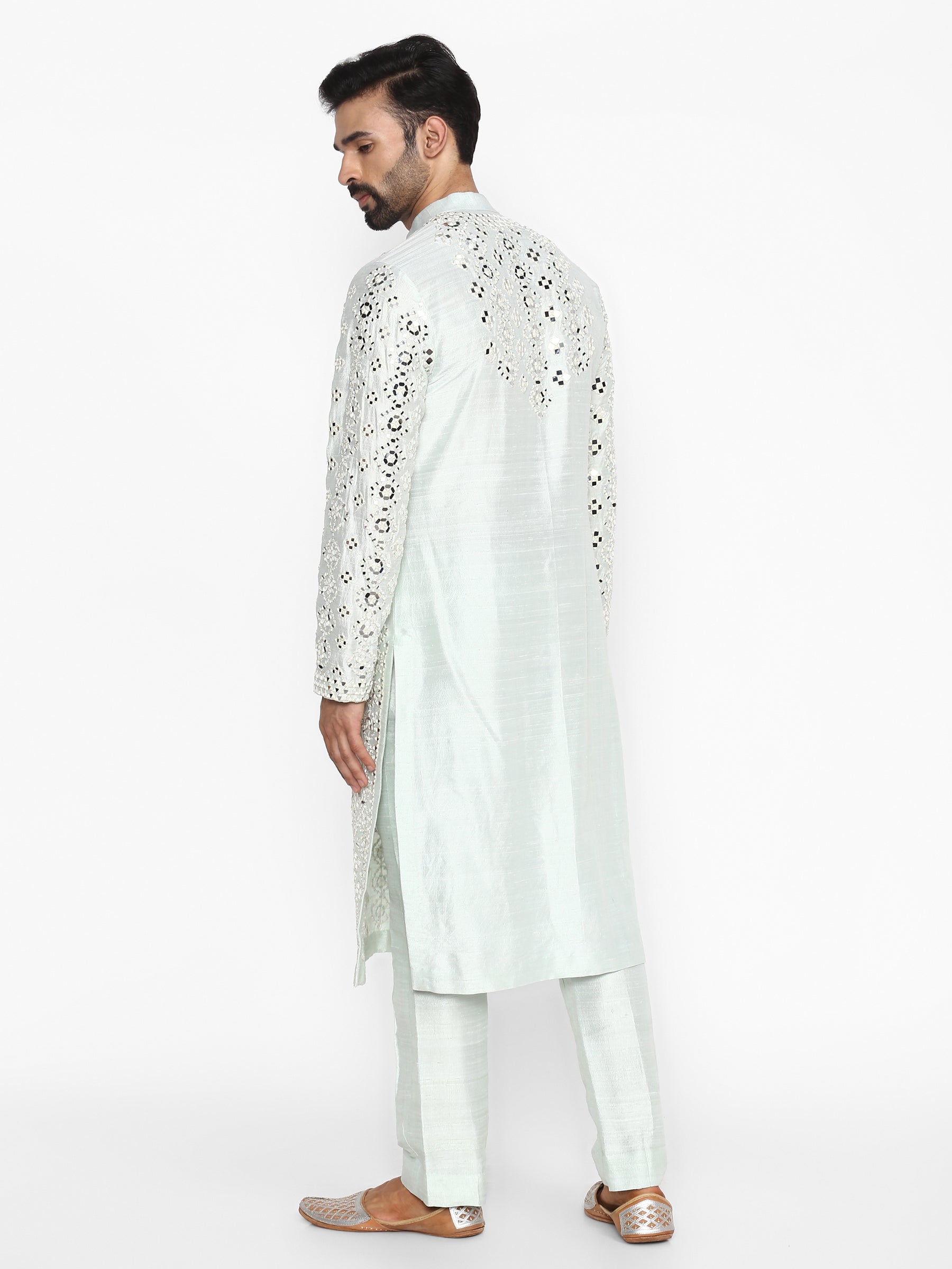 Pastel Blue Embellished Kurta abhinavmishra