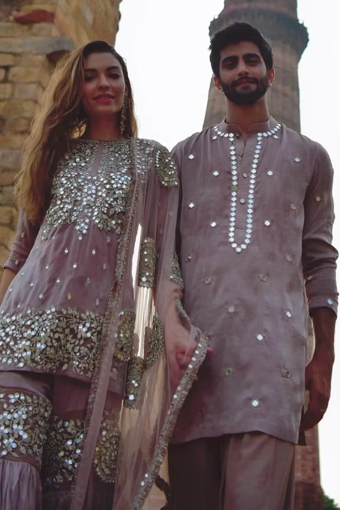 Lilac Parsi Sharara Set